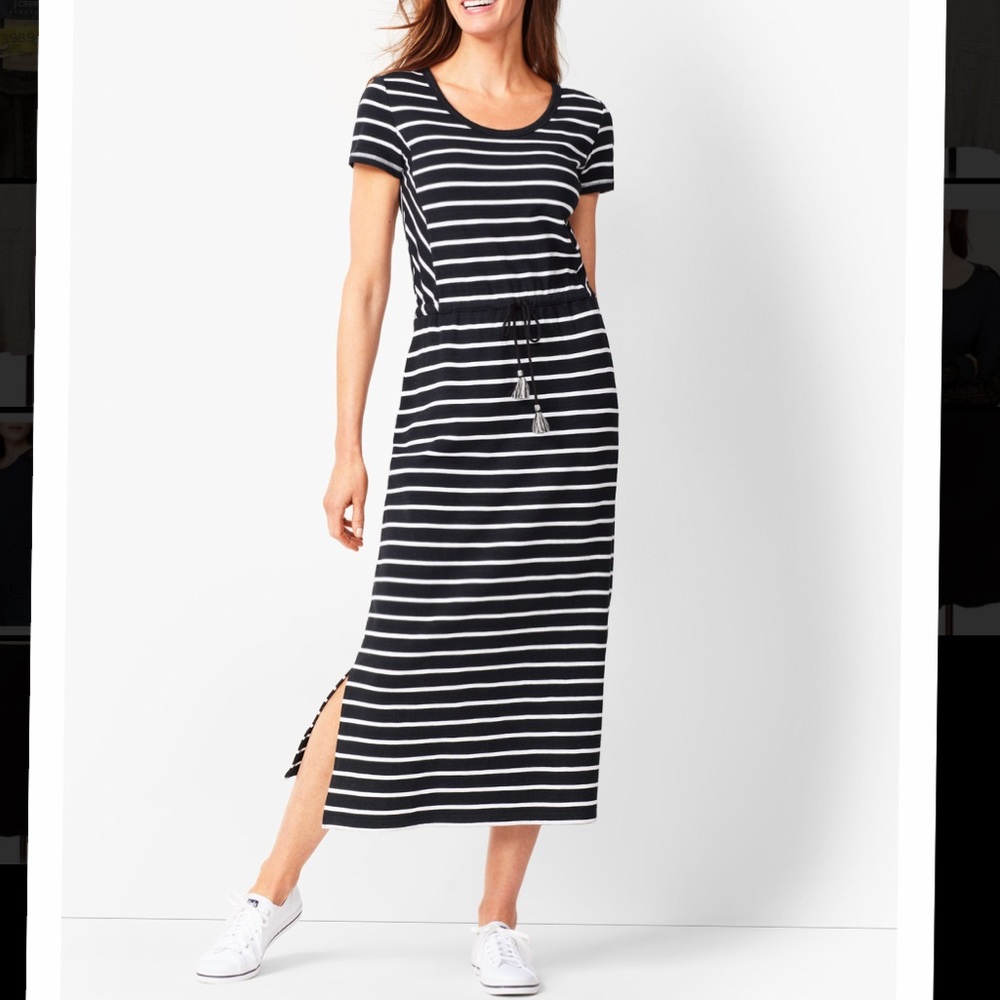 Talbots Sport Stripe Midi Dress